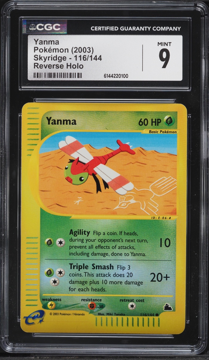 2003 Pokemon Skyridge Reverse Holo Yanma #116 CGC 9 MINT