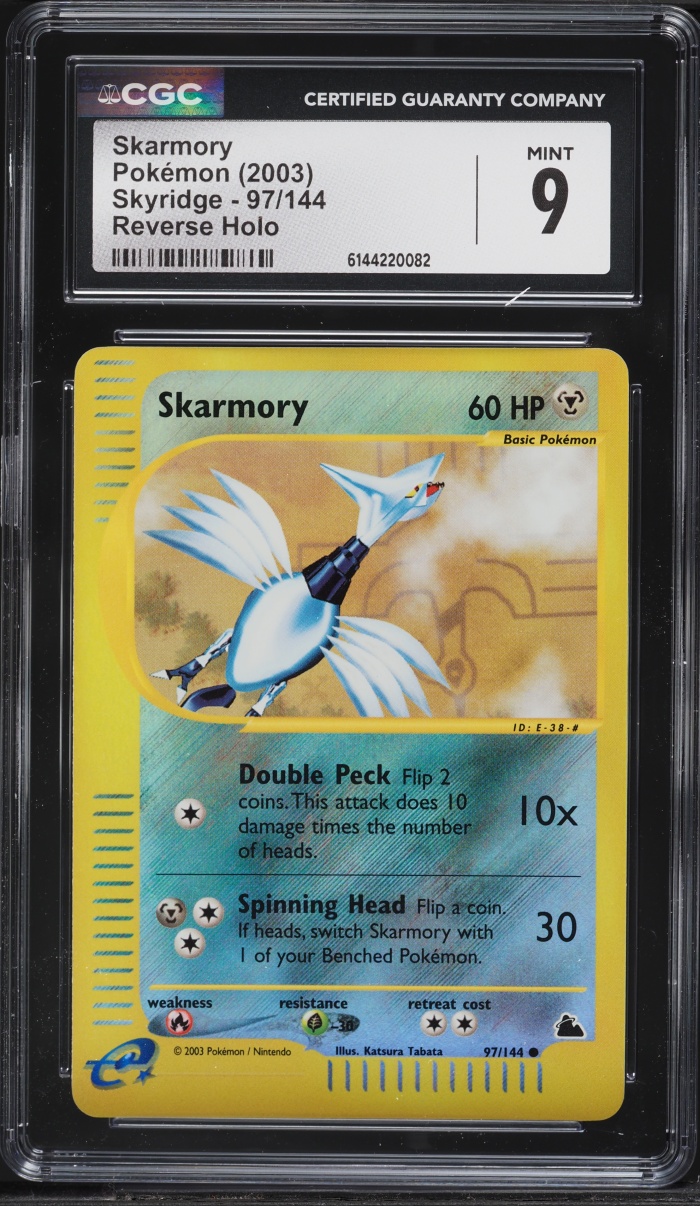 2003 Pokemon Skyridge Reverse Holo Skarmory #97 CGC 9 MINT