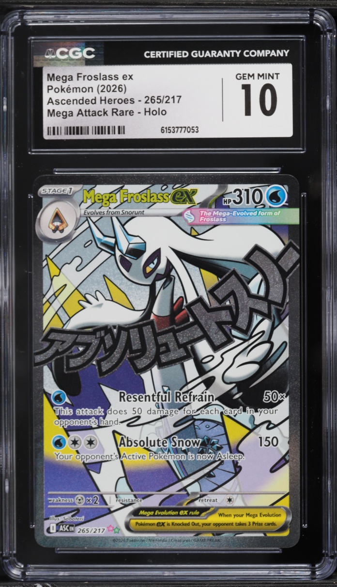 2026 Pokemon Mega Evolution Ascended Heroes MA Mega Froslass ex #265 CGC 10 GEM MINT
