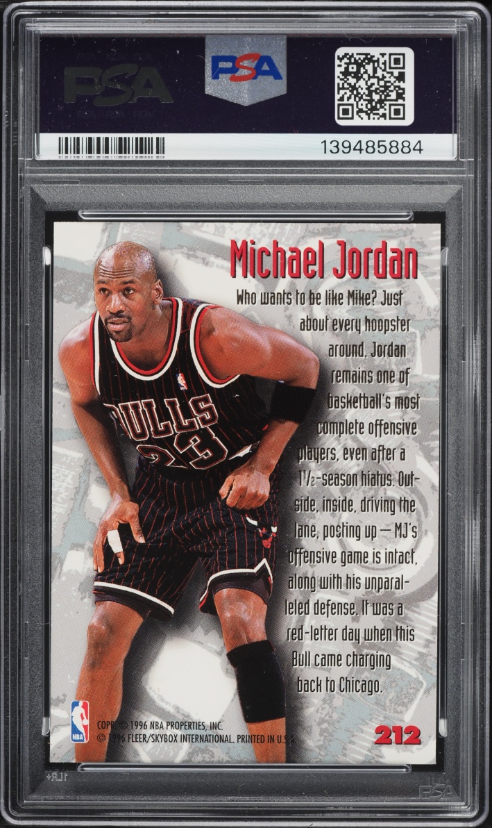 1995 Metal Nuts & Bolts Michael Jordan #212 PSA 9 MINT