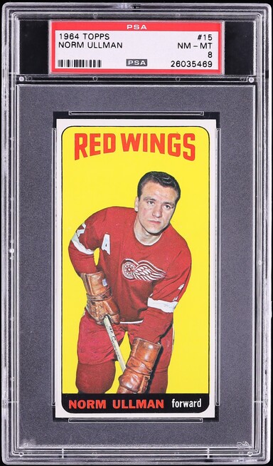 1964 Topps Hockey Norm Ullman #15 PSA 8 NM-MT