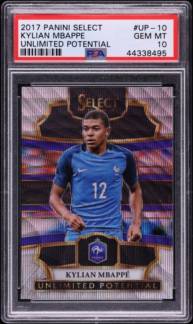 2017 Select Unlimited Potential Prizm Kylian Mbappe ROOKIE #UP-10 PSA 10 GEM MINT