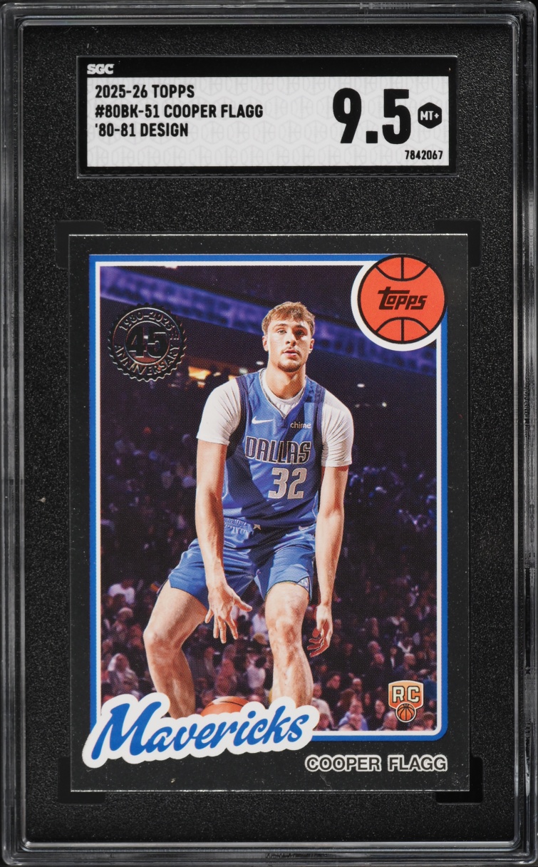 2025 Topps '80 Cooper Flagg ROOKIE #80BK-51 SGC 9.5 MINT+