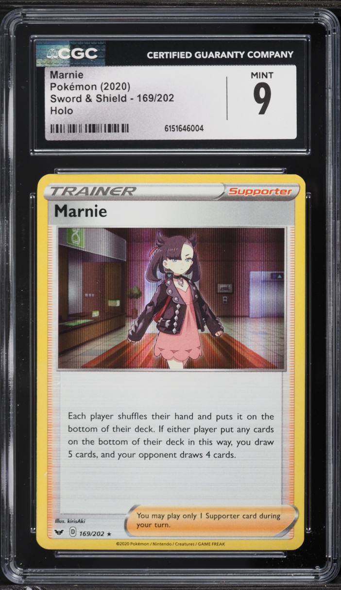 2020 Pokemon Sword & Shield Holo Marnie #169 CGC 9 MINT
