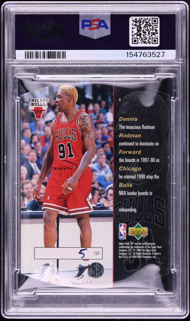 1997 SPx Grand Finale Die-Cut Dennis Rodman /50 #8 PSA 7 NRMT