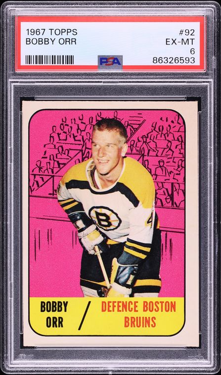 1967 Topps Hockey Bobby Orr #92 PSA 6 EXMT