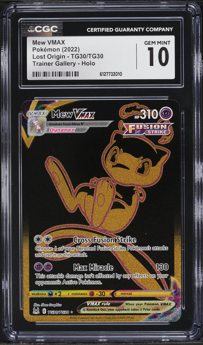 2022 Pokemon Sword & Shield Lost Origin CHR Mew VMAX #TG30 CGC 10 GEM MINT