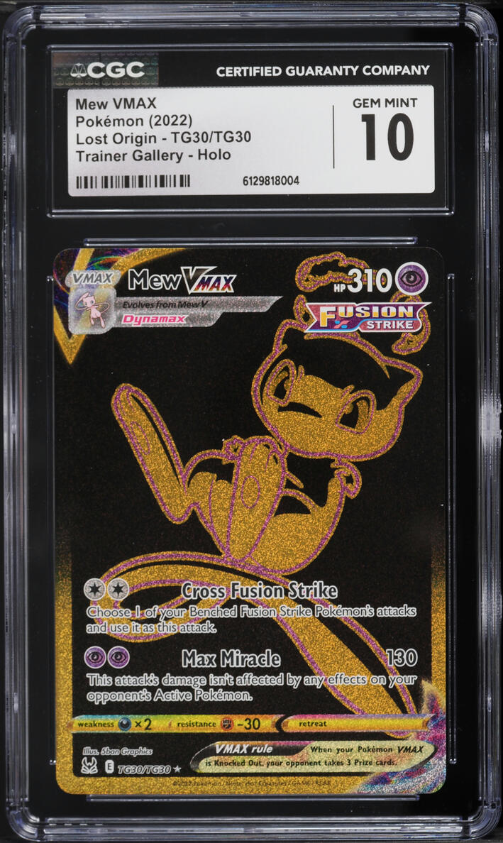 2022 Pokemon Sword & Shield Lost Origin CHR Mew VMAX #TG30 CGC 10 GEM MINT