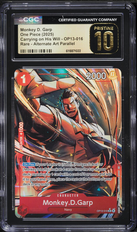 2025 One Piece A Fist Of Divine Speed Alt Art Monkey D. Garp #OP11
