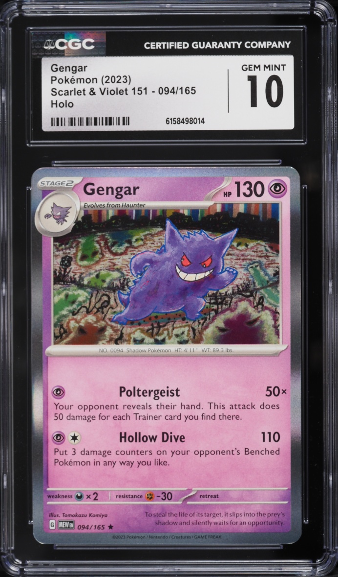 2023 Pokemon Scarlet & Violet 151 Holo Gengar #94 CGC 10 GEM MINT