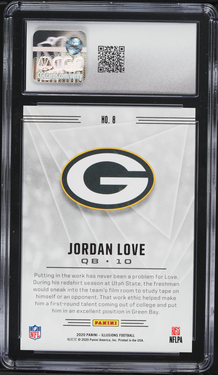 2020 Panini Illusions Jordan Love ROOKIE #8 CGC 10 GEM MINT