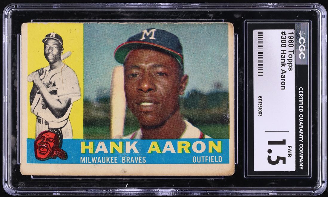 1960 Topps Hank Aaron #300 CGC 1.5 FR