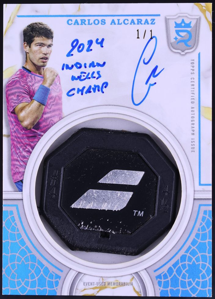 2024 Topps Royalty Racket Knob Carlos Alcaraz RELIC AUTO 1/1 #RKA-CA CGC AUTH