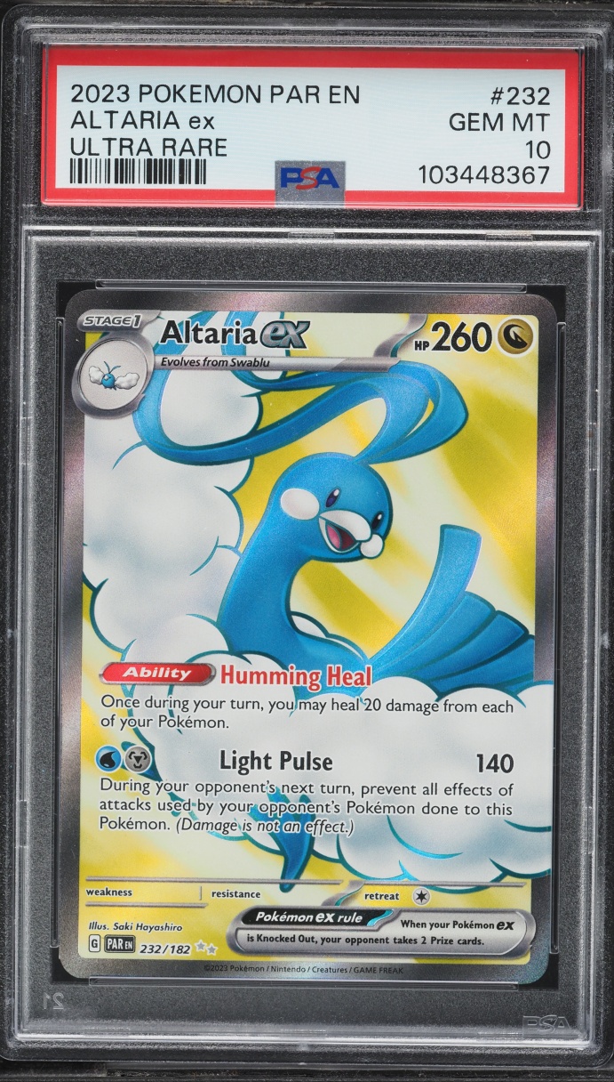 2023 Pokemon Scarlet & Violet Paradox Rift Full Art Altaria Ex #232 PSA 10 GEM MINT