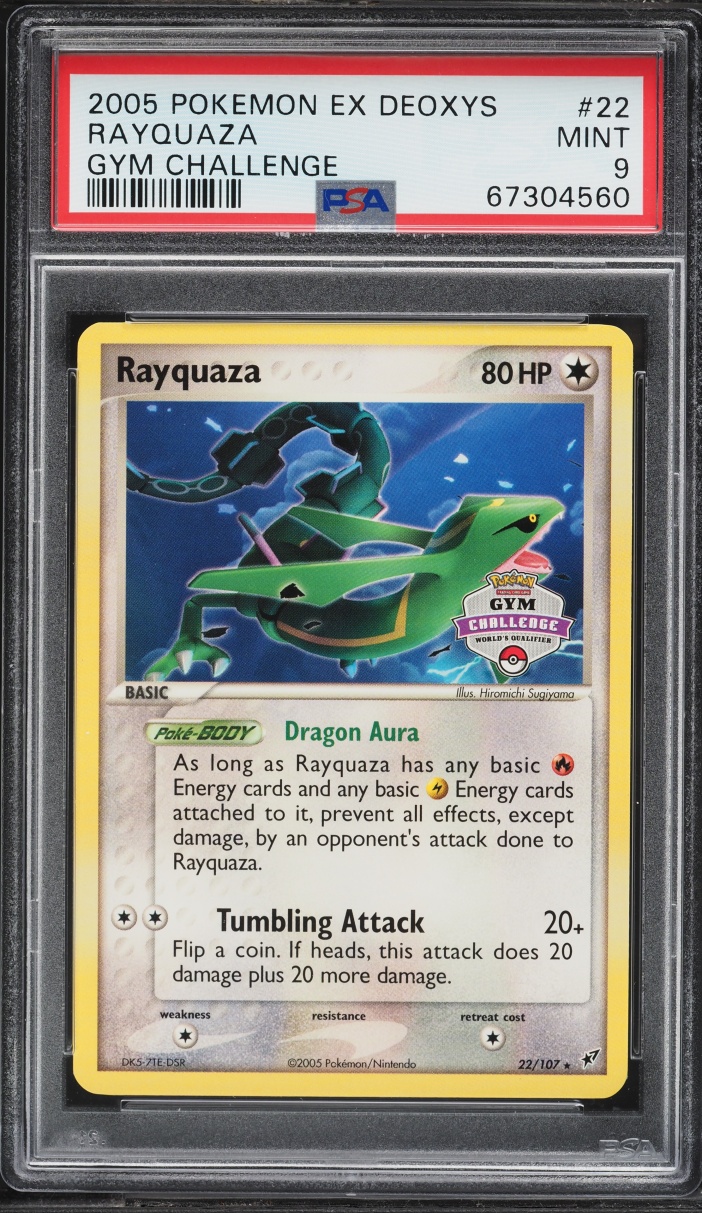 2005 Pokemon EX Deoxys Gym Challenge Rayquaza #22 PSA 9 MINT