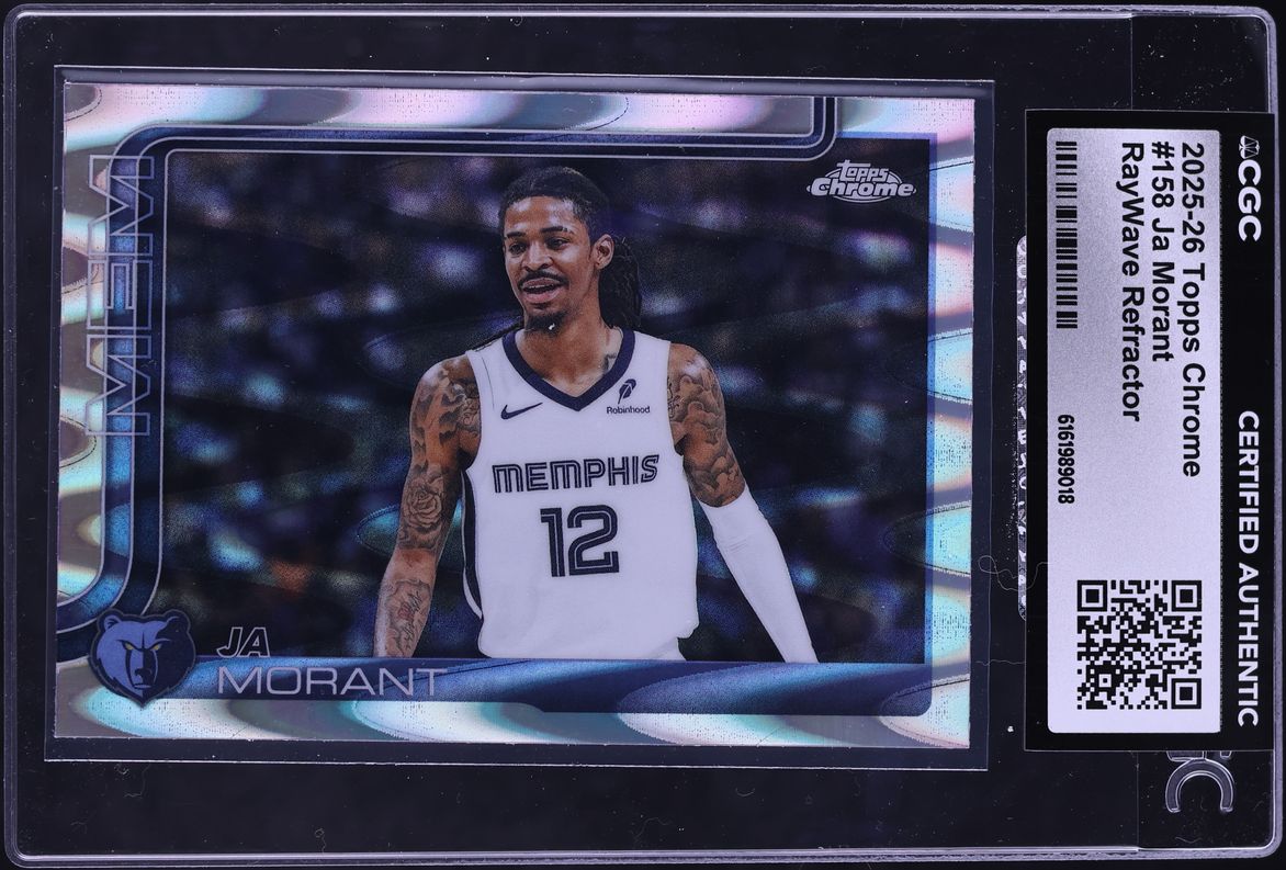 2025 Topps Chrome RayWave Refractor Ja Morant #158 CGC AUTH