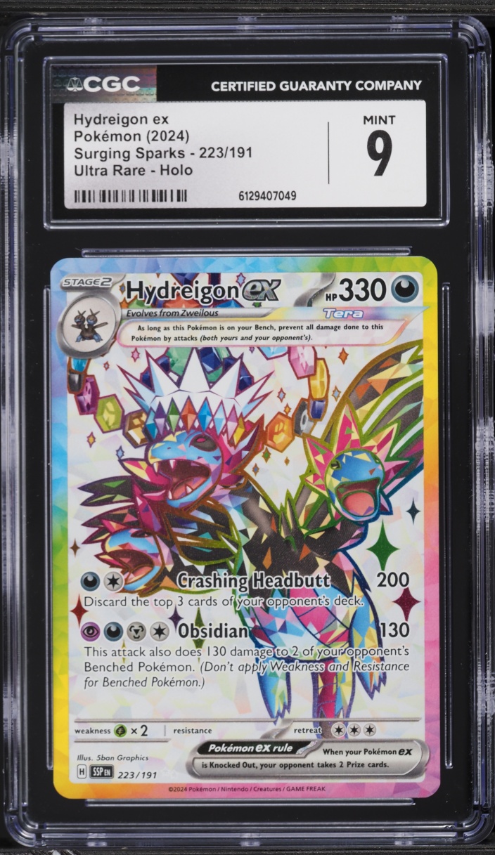 2024 Pokemon Scarlet & Violet Surging Sparks Full Art Hydreigon ex #223 CGC 9 MINT