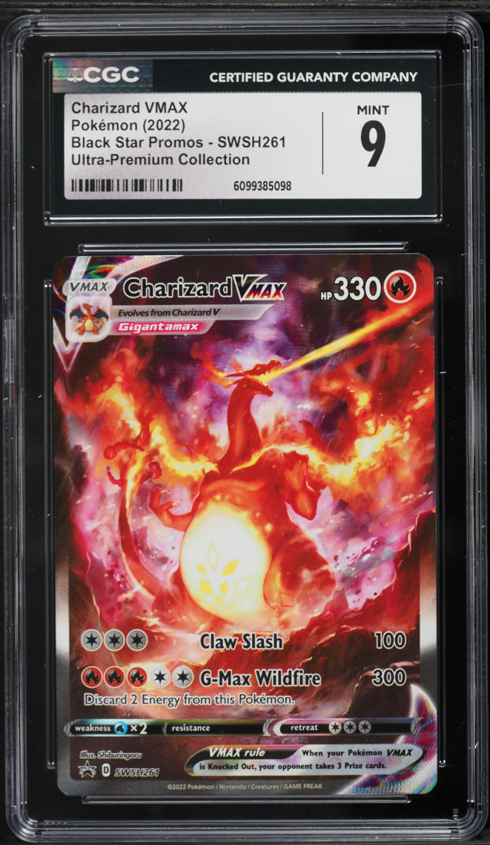 2022 Pokemon SWSH Black Star Promo Ultra Premium Full Art Charizard VMAX #SWSH261 CGC 9 MINT