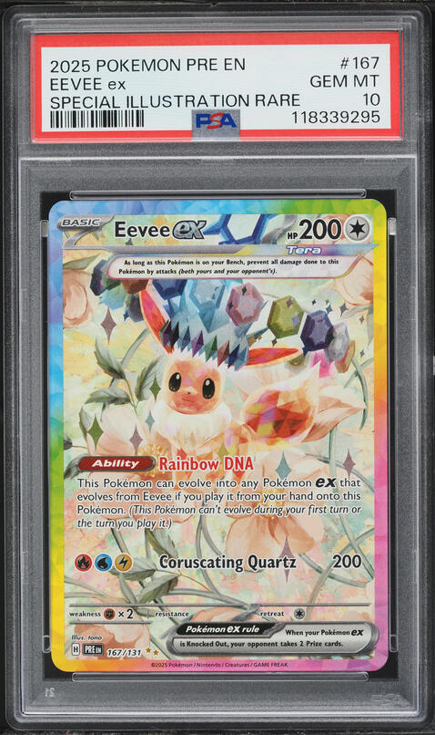 2025 Pokemon Scarlet & Violet Prismatic Evolutions SIR Eevee EX