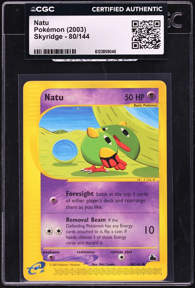 2003 Pokemon Skyridge Natu #80 CGC AUTH