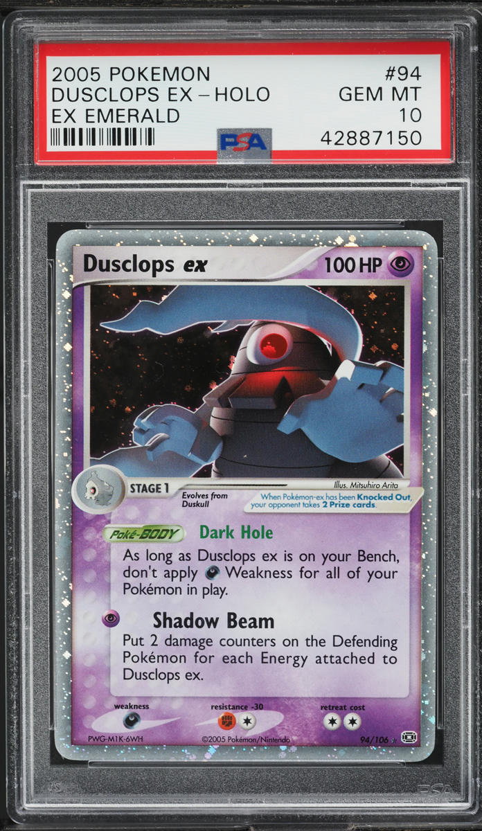 2005 Pokemon EX Emerald Holo Dusclops ex #94 PSA 10 GEM MINT