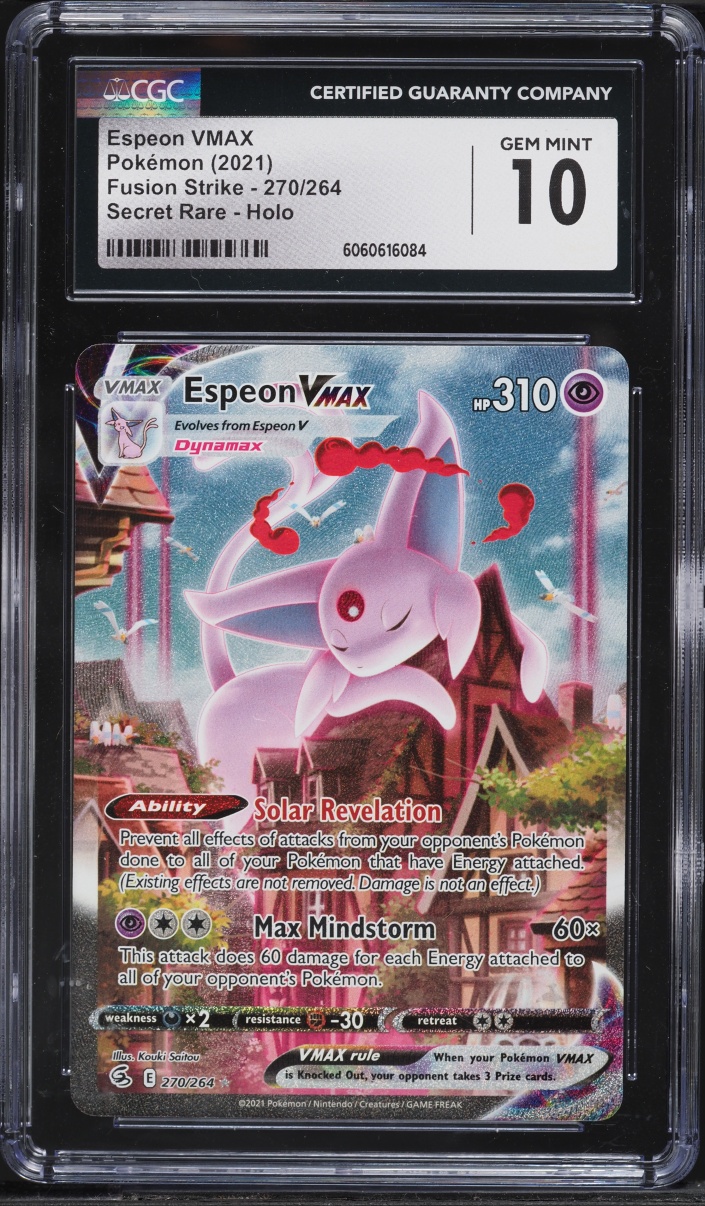2021 Pokemon Sword & Shield Fusion Strike Alt Art Espeon VMAX #270 CGC 10 GEM MINT