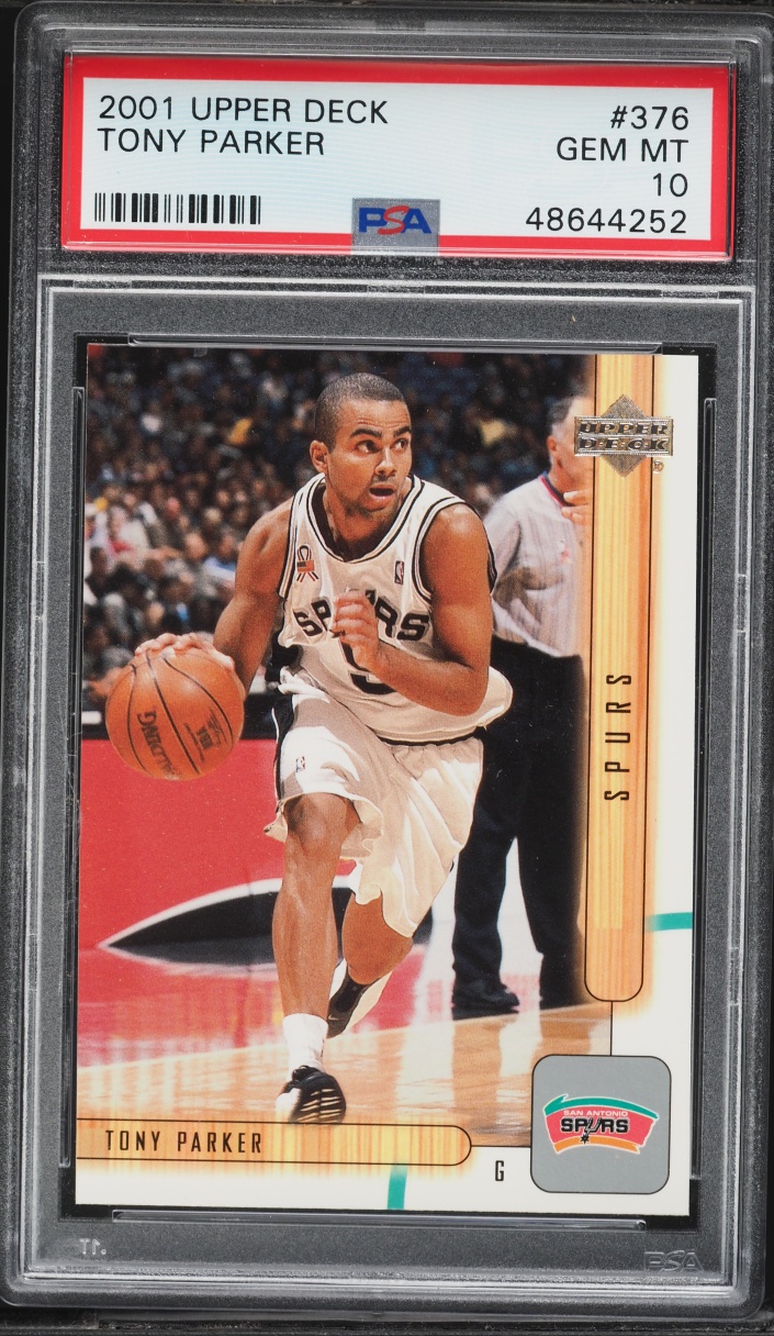 2001 UD Basketball Tony Parker ROOKIE #376 PSA 10 GEM MINT
