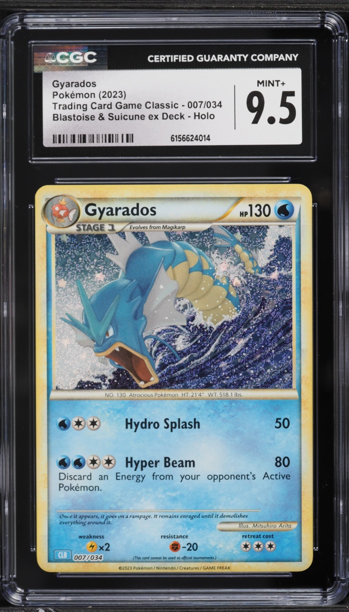 2023 Pokemon TCG Classic Blastoise & Suicune Ex Deck Holo Gyarados #7 CGC 9.5 MINT+