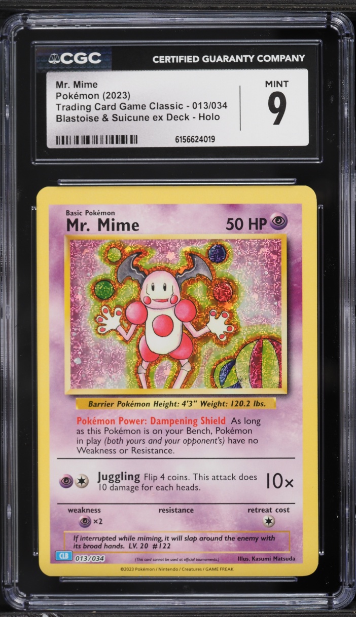 2023 Pokemon TCG Classic Collection Holo Mr. Mime #13 CGC 9 MINT