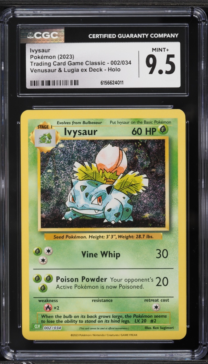 2023 Pokemon TCG Classic Venusaur & Lugia ex Deck Holo Ivysaur #2 CGC 9.5 MINT+