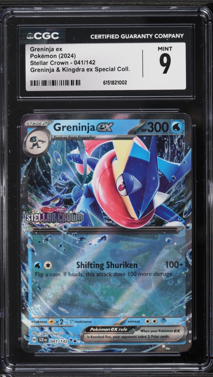 2024 Pokemon Scarlet & Violet Stellar Crown Special Collection Holo Greninja EX #041 CGC 9 MINT