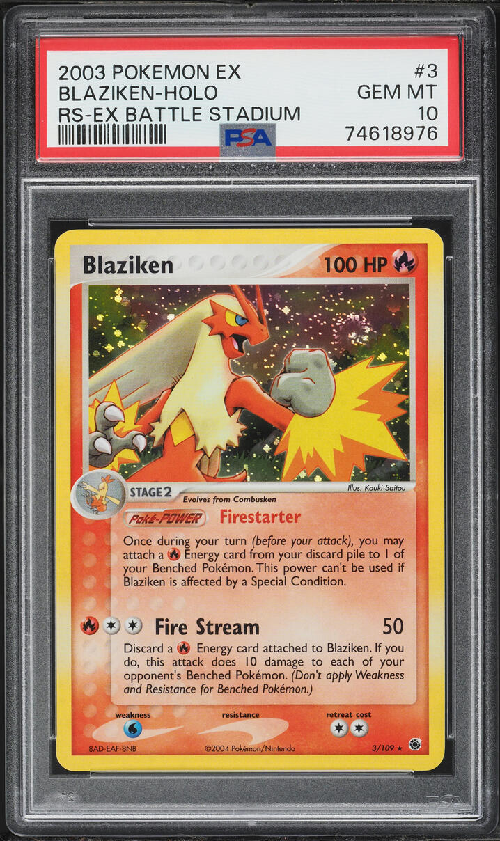 2004 Pokemon EX Battle Stadium Holo Blaziken #3 PSA 10 GEM MINT