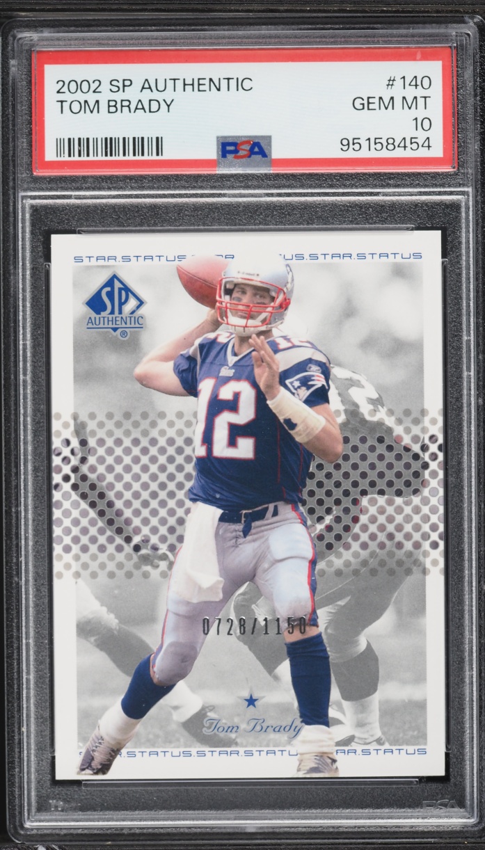 2002 SP Authentic Tom Brady /1150 #140 PSA 10 GEM MINT
