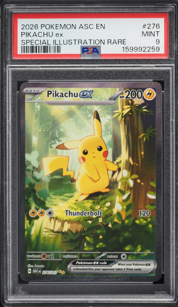 2026 Pokemon Mega Evolution Ascended Heroes SIR Pikachu Ex #276 PSA 9 MINT