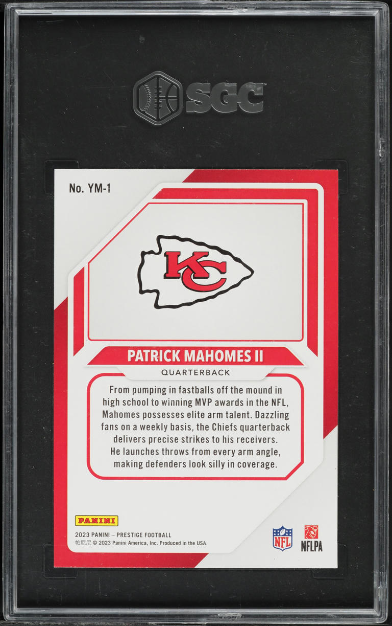 2023 Panini Prestige Youth Movement Patrick Mahomes II #YM-1 SGC 10 GEM MINT