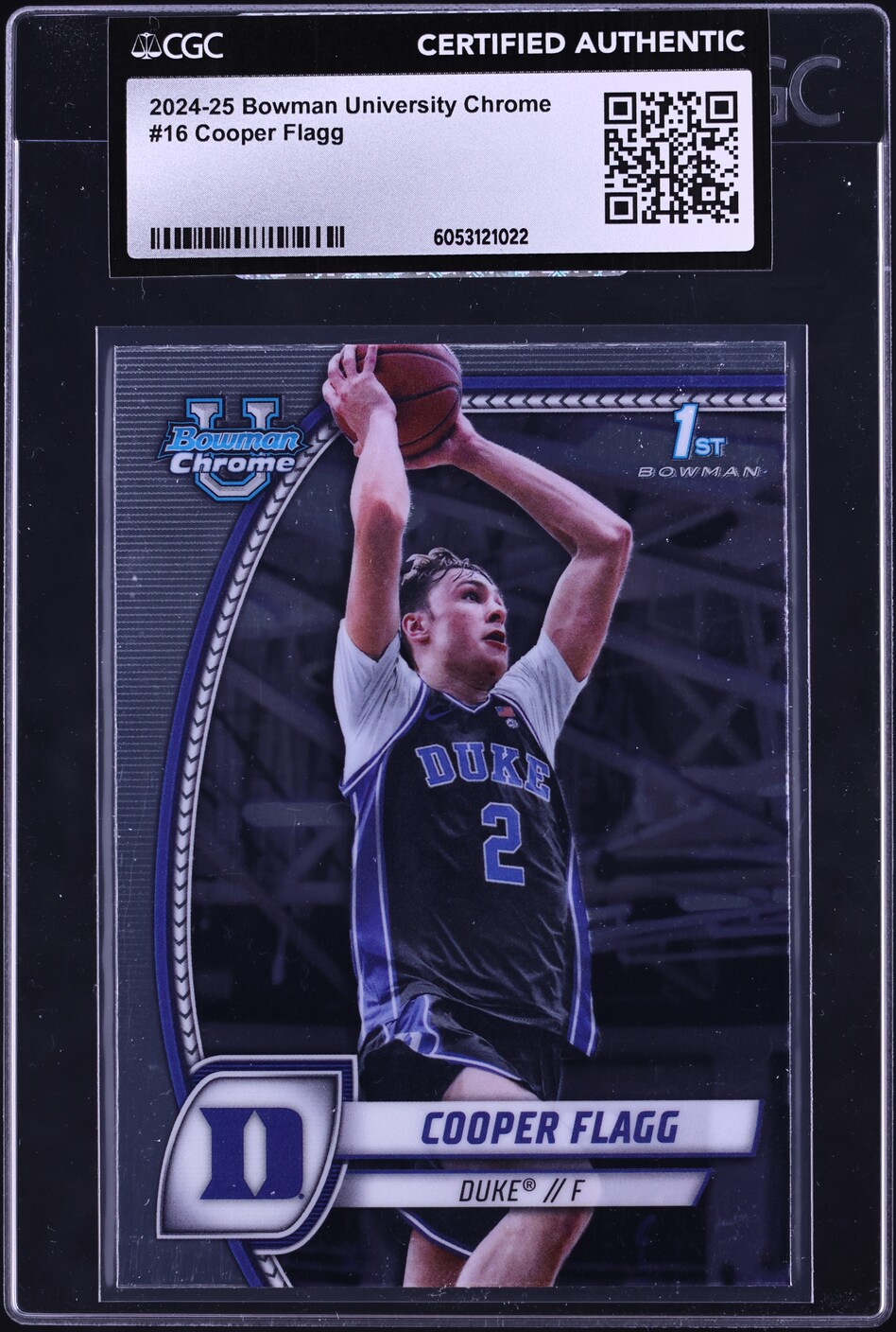 2024 Bowman Chrome University Cooper Flagg ROOKIE #16 CGC AUTH
