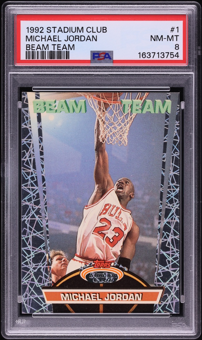 1992 Stadium Club Beam Team Michael Jordan #1 PSA 8 NM-MT