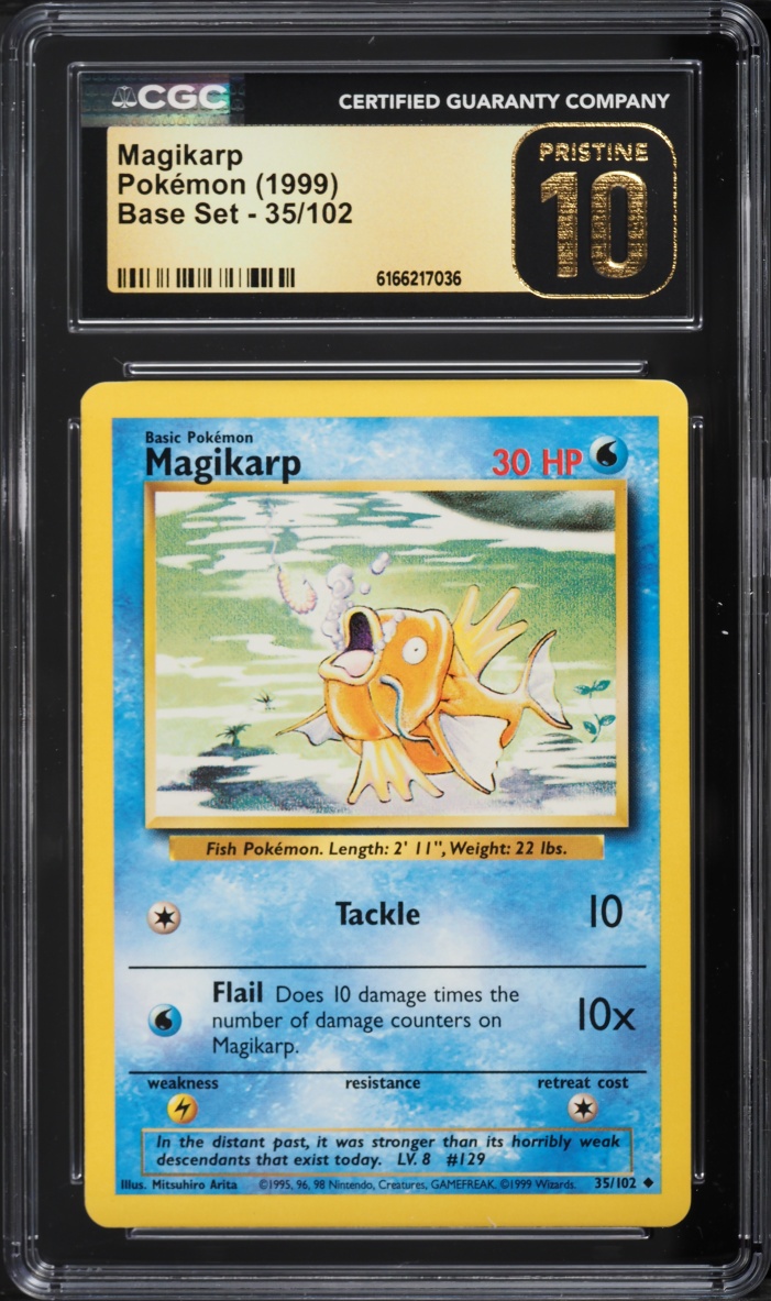 1999 Pokemon Base Set Magikarp #35 CGC 10 PRISTINE