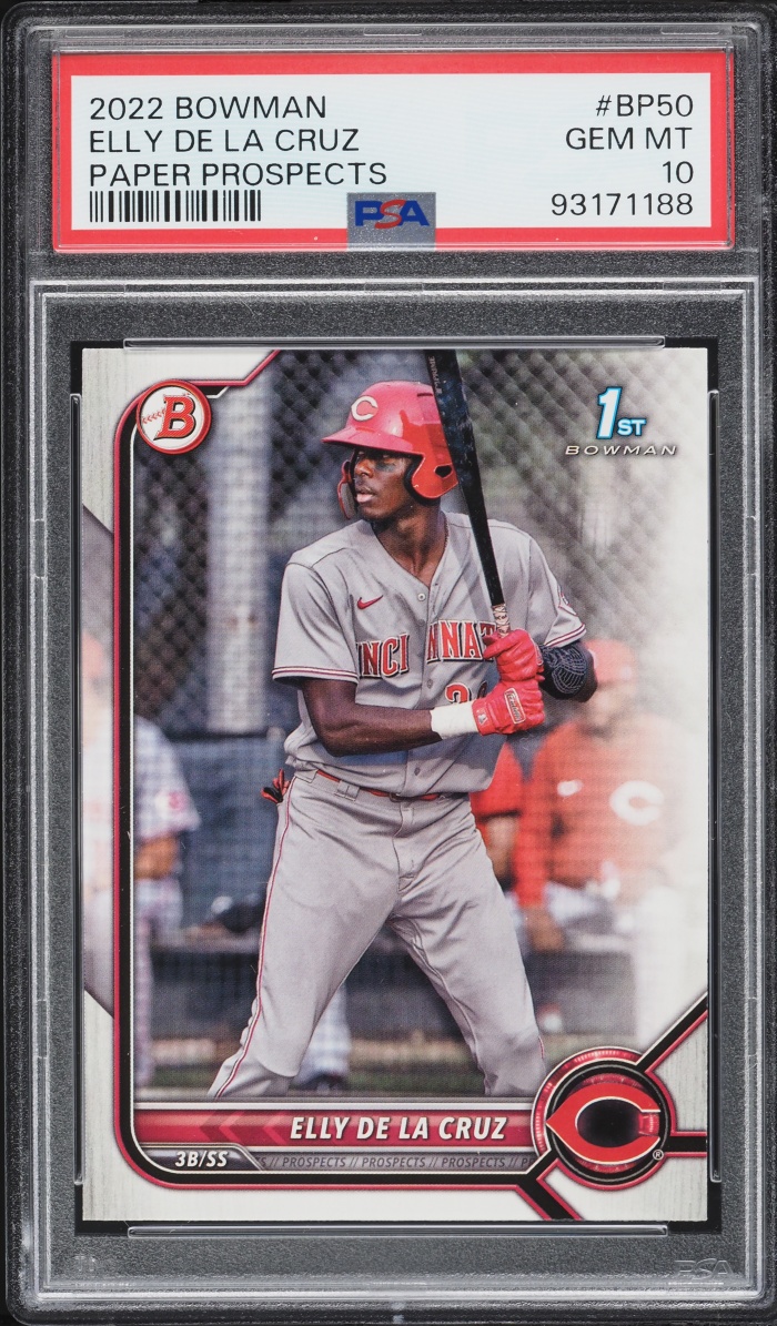 2022 Bowman Paper Elly De La Cruz PROSPECT #BP-50 PSA 10 GEM MINT