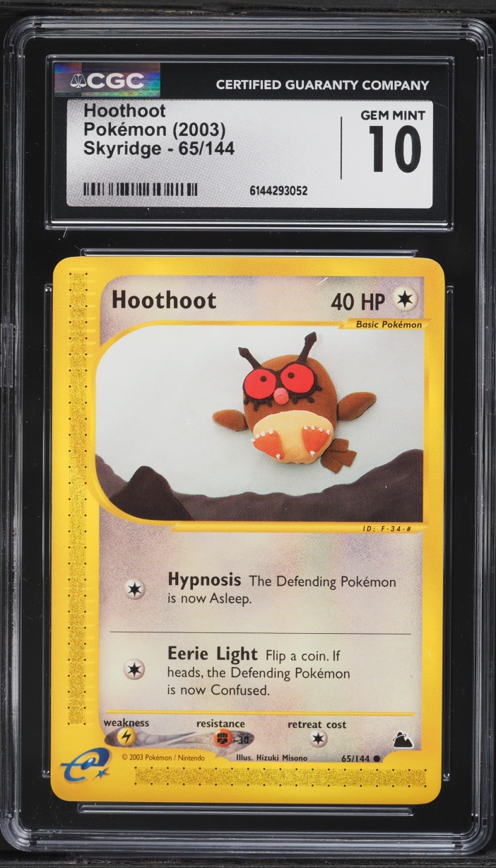 2003 Pokemon Skyridge Hoothoot #65 CGC 10 GEM MINT