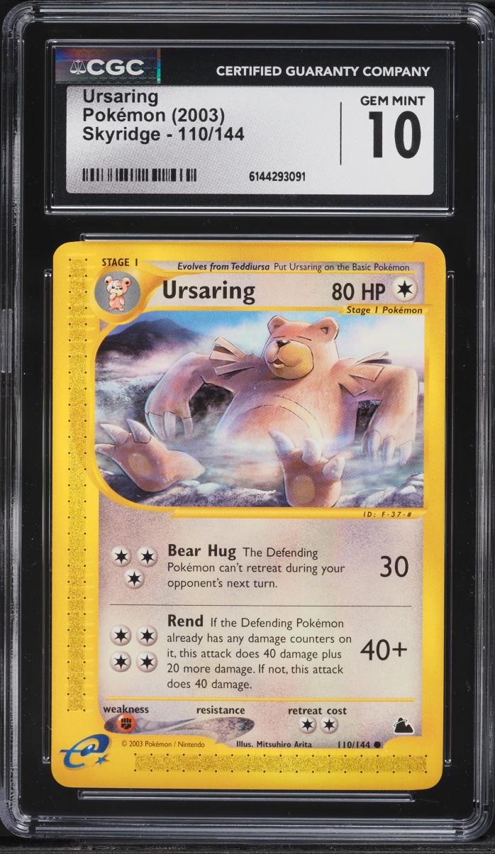 2003 Pokemon Skyridge Ursaring #110 CGC 10 GEM MINT