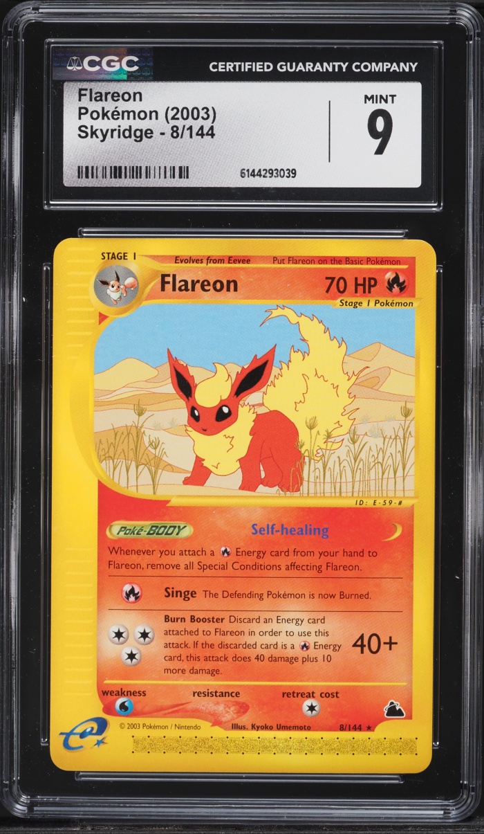 2003 Pokemon Skyridge Flareon #8 CGC 9 MINT