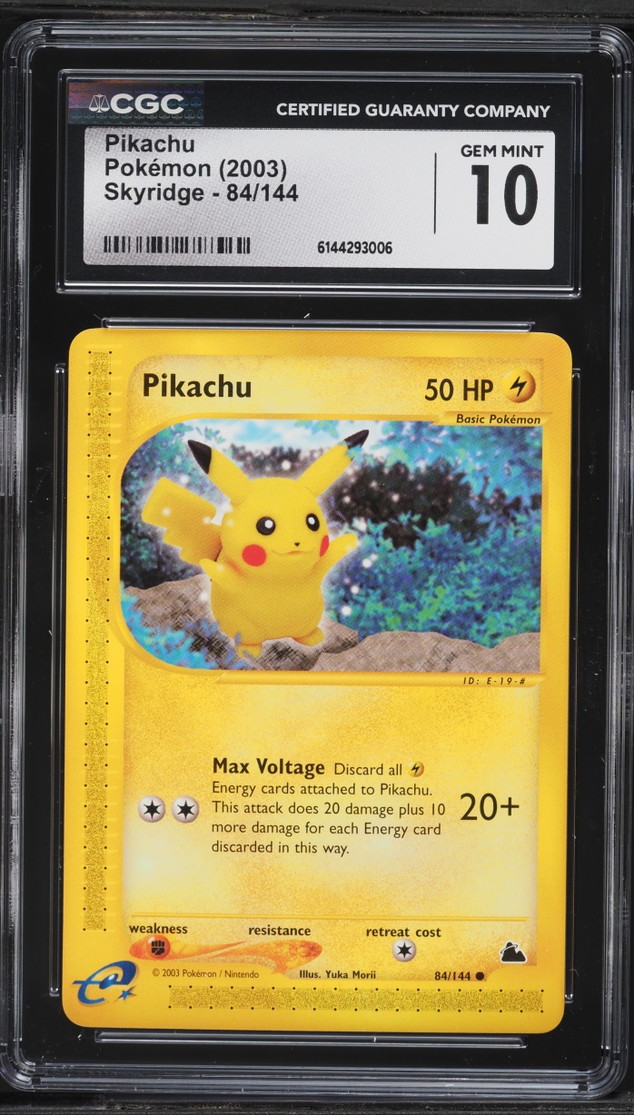 2003 Pokemon Skyridge Pikachu #84 CGC 10 GEM MINT