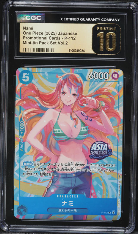 2025 One Piece Japanese Promo Mini-Tin Pack Vol.2 Nami #P-112 CGC