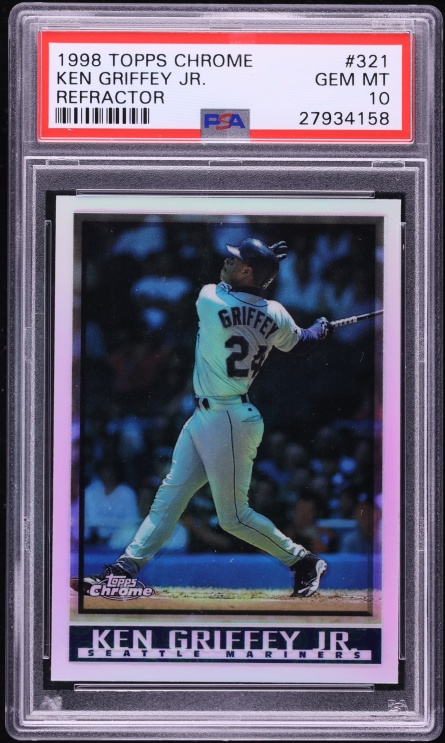 1998 Topps Chrome Refractor Ken Griffey Jr. #321 PSA 10 GEM MINT