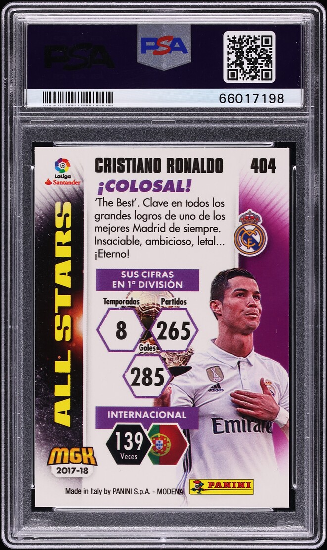 2017 Panini La Liga Mega Cracks Cristiano Ronaldo #404 PSA 8 NM-MT on  Fanatics Collect