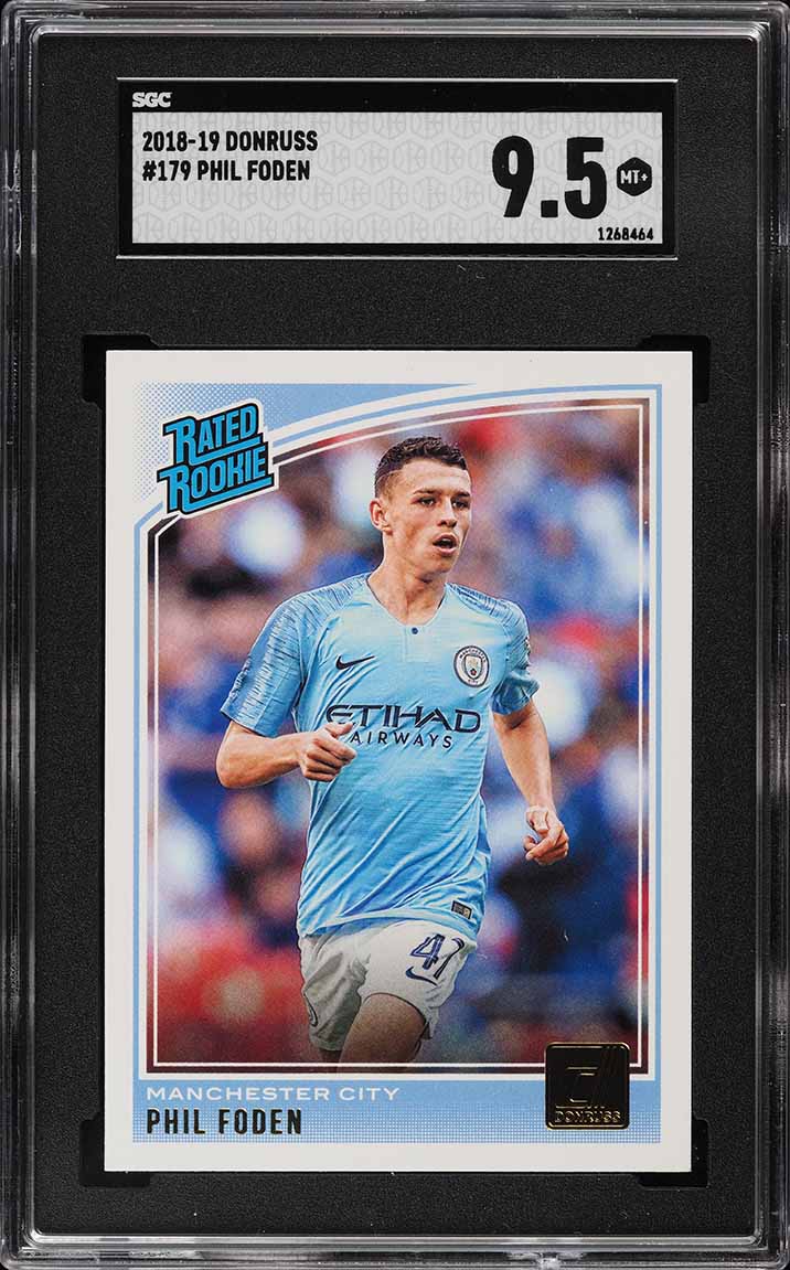 2018 Donruss Soccer Phil Foden ROOKIE #179 SGC 9.5 MINT+