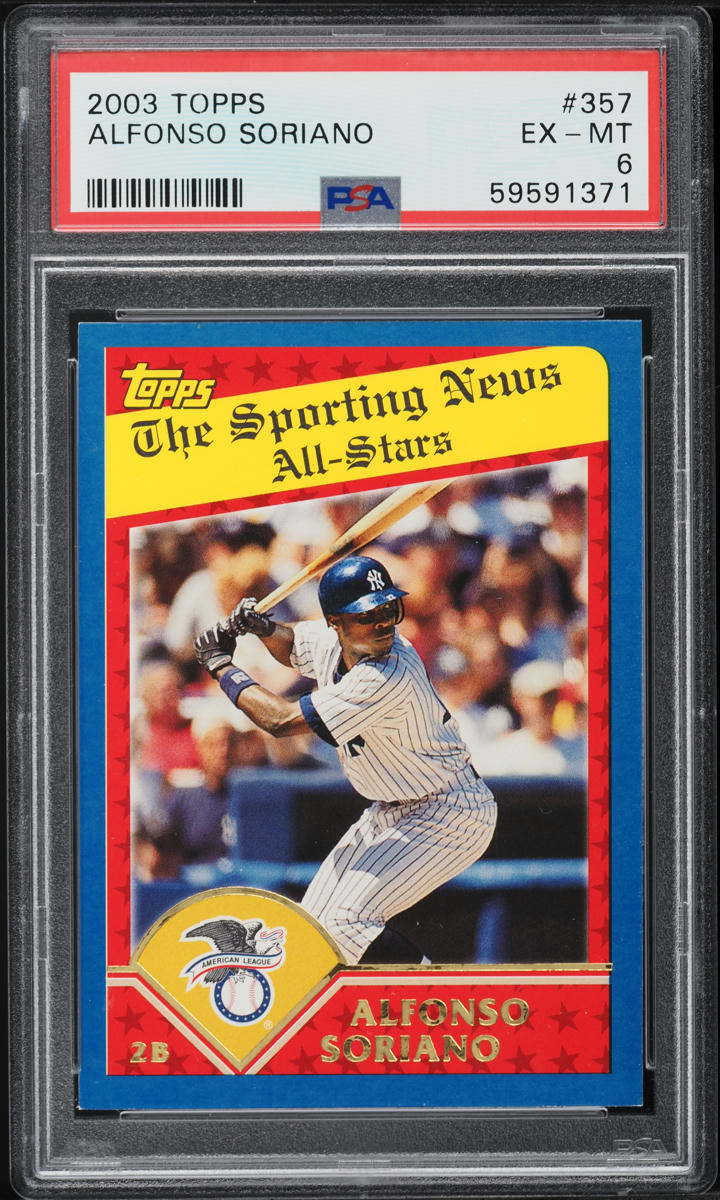 2003 Topps Alfonso Soriano #357 PSA 6 EXMT