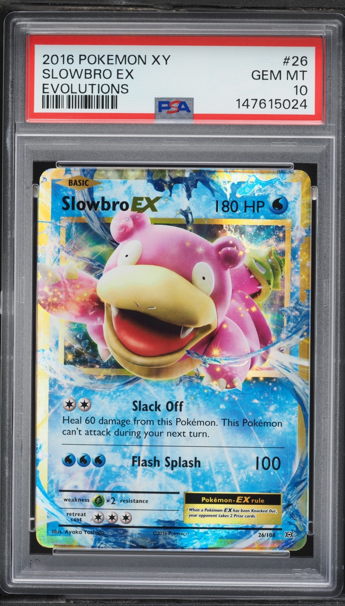 2016 Pokemon XY Evolutions Holo Slowbro EX #26 PSA 10 GEM MINT
