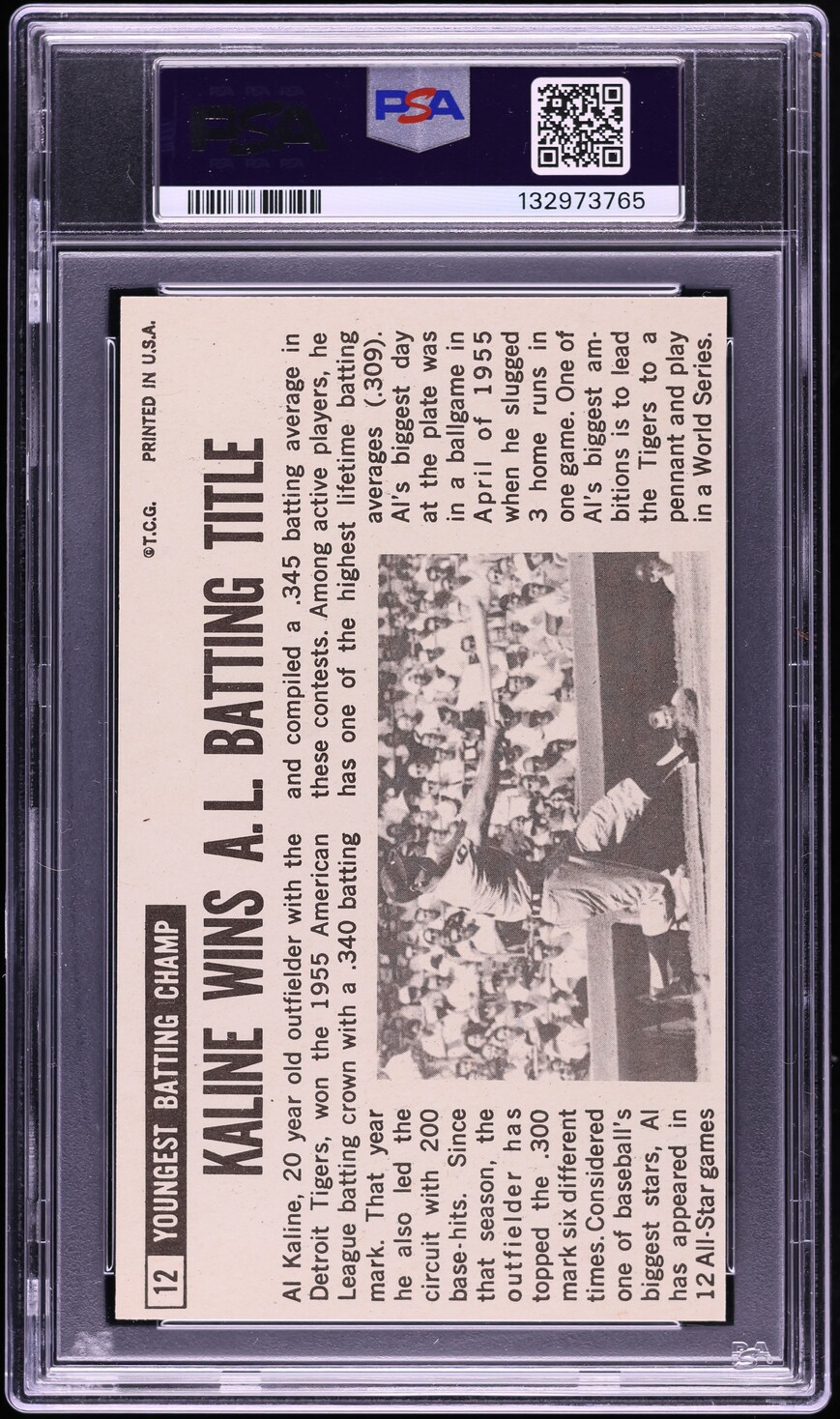 1964 Topps Giants Al Kaline #12 PSA 7 NRMT